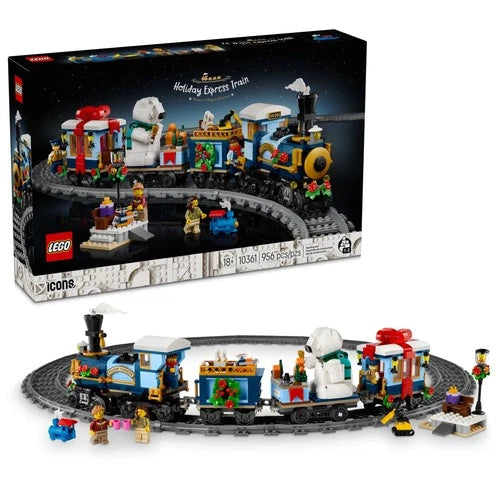 LEGO Icons Holiday Express Train Building Set, 956 Pieces, Multicolor, Includes
