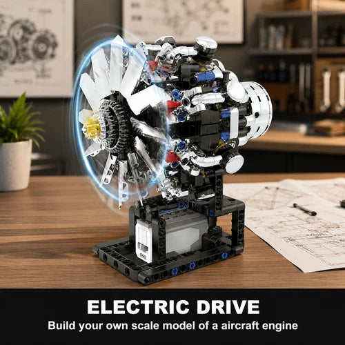 Toy Turbojet Engine Building Kit 558 PCS Motorized STEM Aircraft Model DIY Set