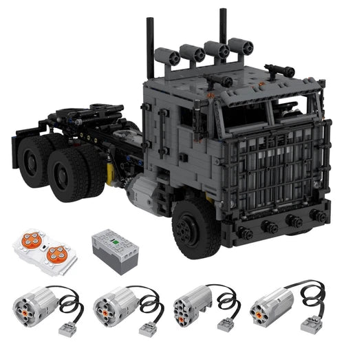 MOC-104597 Full RC Cabover Truck with Big Battering Ram 1749 Pieces from TV Show