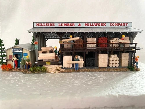 HO Scale Atlas, Lumber Yard & Office Building Kit, #750 Fully Assembled/painted