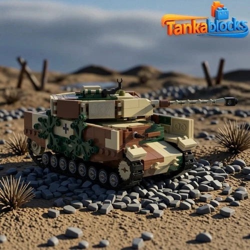 MOC-67859 Military Series H-type Tank building blocks Toys Christmas gift