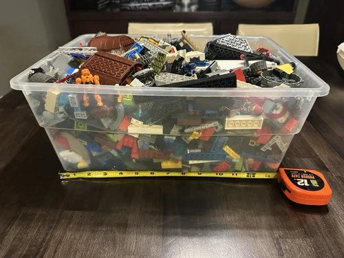 Random Box Of Legos With Some Figures 13in Long 9in Wide 6in Height 10 Pounds