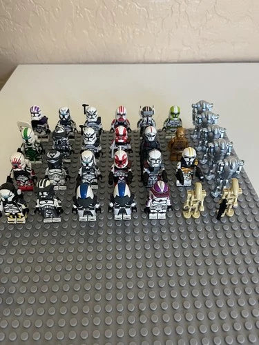 CUSTOM LEGO Star Wars Minifigure Lot (Clone Troopers & Droids)