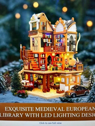 3294PCS Medieval European Library Building Blocks City Streetview MOC Bricks New