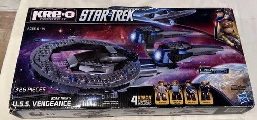 KRE-O Star Trek USS Vengeance A4364 Building Set Open Box Sealed Bags 326 Pieces