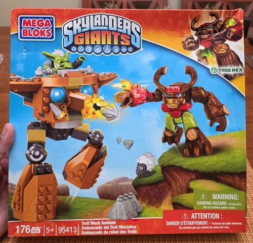 New MEGA BLOKS SKYLANDERS GIANTS Troll Mech Ambush 95413 Building Blocks Playset
