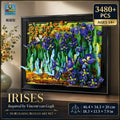 Van Gogh Irises Floral Art Building Blocks 3480 PCS 3D Framed Wall Display Set