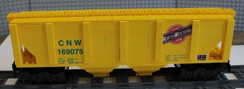Custom Train Northwestern Closed Hopper YELLOW -PLEASE READ DESCRIPTION-