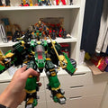 MEOW Ninjago Green Ninja Mech & Jet Spaceship Build Bulk Lot, Plastic