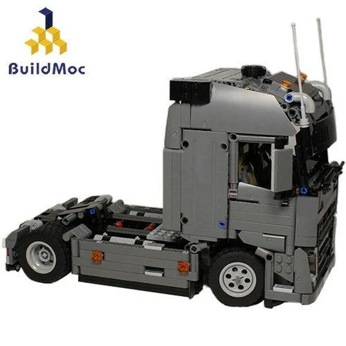 Medium Truck FH Tractor Unit Vehicle Car 1077 Bricks Building Blocks Set