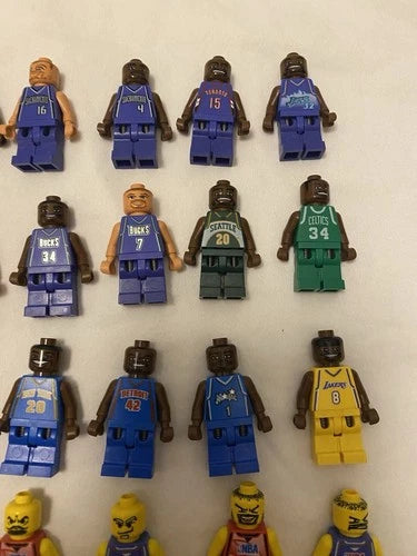 MEOW NBA Minifigures Lot Of 29 Kobe Gasol Dirk Duncan Webber McGrady Rose Peirce