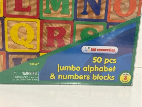 Kid Connection 50 Pcs Jumbo Alphabet & Numbers Blocks # 36527/Read