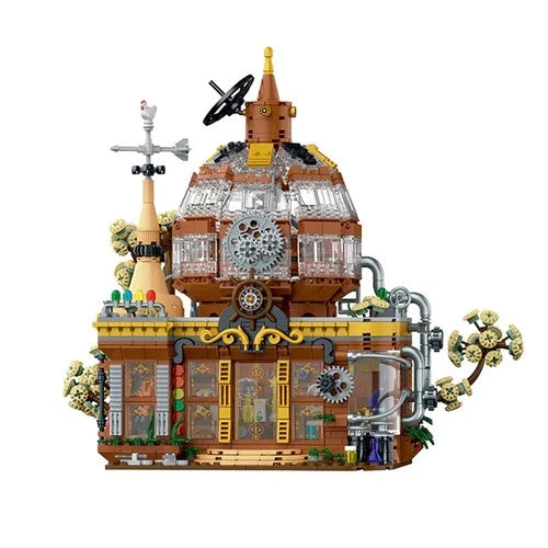 MOC Steampunk Magic Shop Modular Building Blocks Set Toys Gift 1842pcs