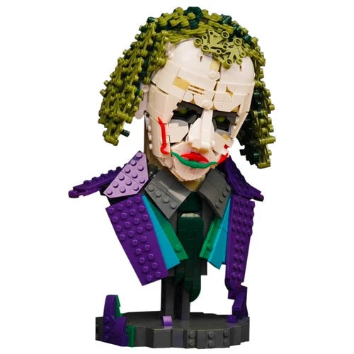 MOC-42009 Joker Bust Sculpture with Base 1092 Parts Building Blocks Set