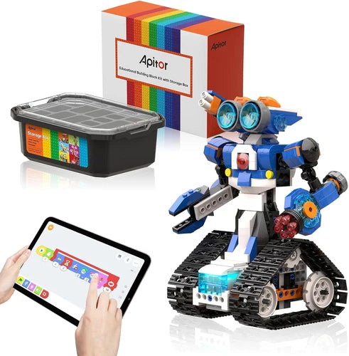 Robot J with Storage Box, Creative Robot Building Kit, 6-In-1 Programmable Robot