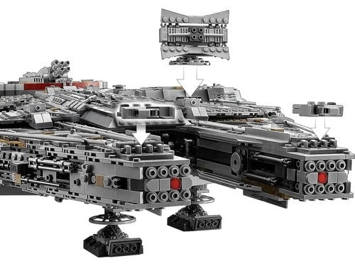 Millennium Falcon Building Blocks 75192 7541pcs Starship Compatible USA Ship