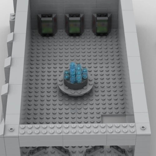 MOC Big Outpost with Interior Antenna Turrets Building Blocks Set 1194 PCS DIY