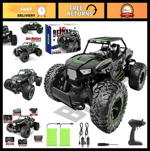 1:14 Remote Control Car - 2WD Off-Road Truck for Kids & Adults, 20 Km/h, 2 Batte