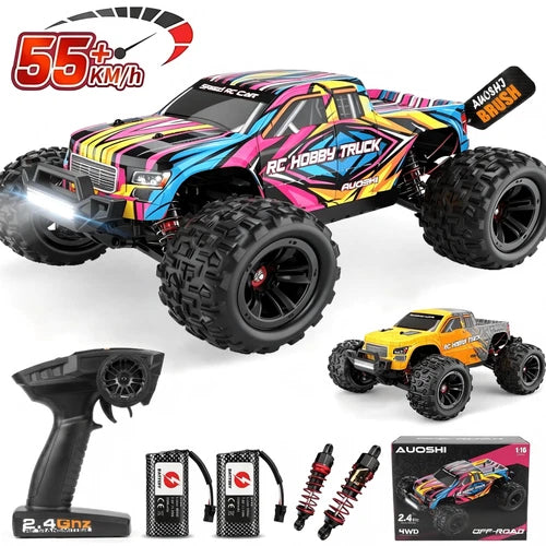AUOSHI 35+MPH RC Truck 1:16 4WD High Speed Remote Control Car for Kids