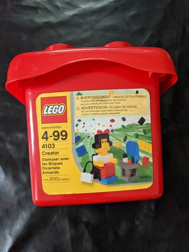 4103 Lego Creator Basic Set Fun With Bricks 200 Pieces Red Bucket Sealed NEW