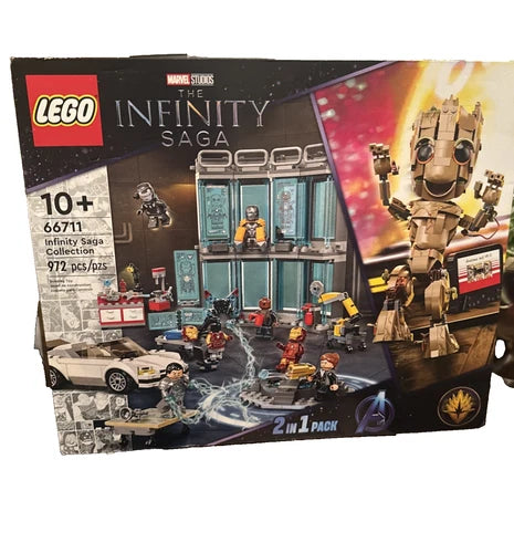 MEOW Marvel 2-in-1 THE INFINITY SAGA 66711 (76217 Groot +76216 Iron Man) NEW!