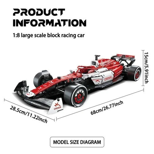 MOC 1:8 F1 Formula Racing building blocks toy set building bricks toys gift