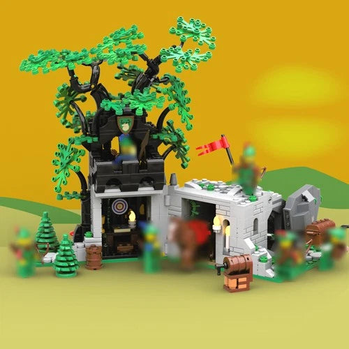 Outpost Castle Remake Model 647 Pieces Historical Building Blocks