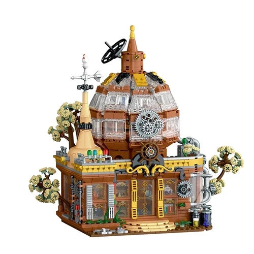 MOC Steampunk Magic Shop Modular Building Blocks Set Toys Gift 1842pcs