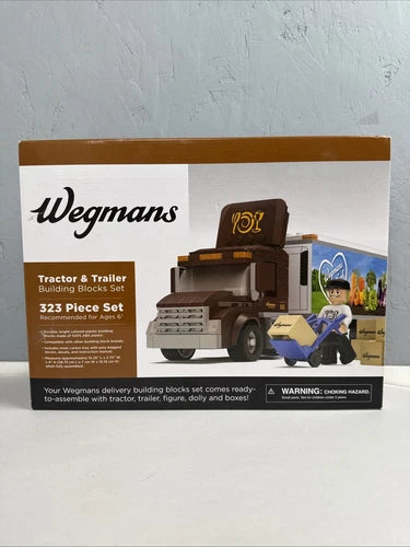 Wegmans Food Truck Tractor & Trailer Building Blocks Set First Gear Complete