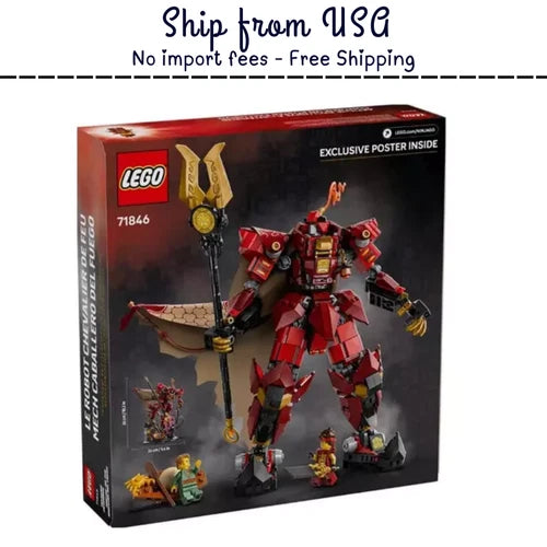MEOW Ninjago The Fire Knight Mech Building Set
