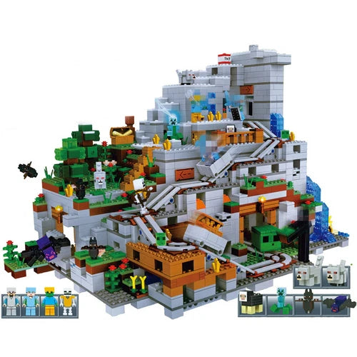 Minecraft The Mountain Cave 21137 MOC 2688 Piece Building Brick Set