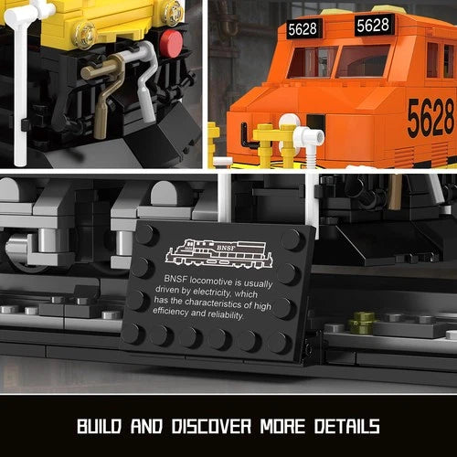 Northern Locomotive Train Building Set with Base, Classic Steam Train Model T...
