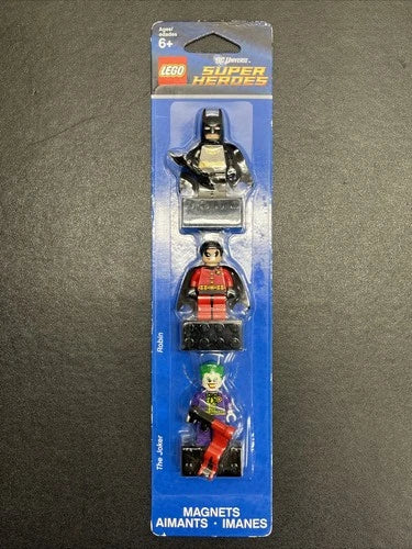 Lego #853431 Batman, Robin, & Joker Minifigure Magnet Set, New in Box