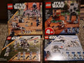 Lego 4 Star Wars Sealed Set Lot 75372 75345 75320 75332 AT-ST Clone Troopers Box