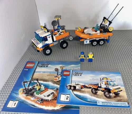 Lego City Coast Guard Lot Of 2 Sets: 7727/7737: