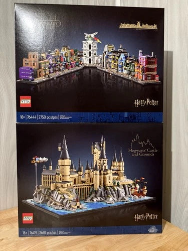 LEGO Diagon Alley 76444 & Hogwarts Castle and Grounds 76419 - Used Complete