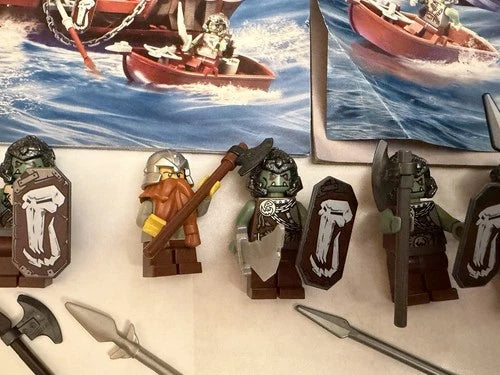 MEOW Castle Troll Warship (7048) Manuals 10 Minifigures Giant Troll Orcs Captain