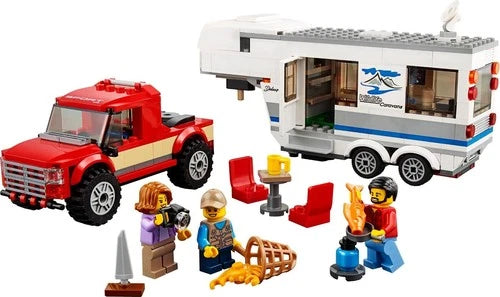 NEW Lego CITY 60182 Pickup & Caravan. Summer Camping Vacation. 5th wheel Trailer