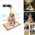 ROKR 1:5 Scale Cello Model Kit 199pcs Wooden Music Box Building Kit with Base