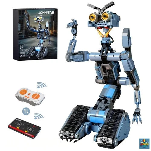 Johnny 5 Robot 1176 PCS Building Set Motorized Remote Control App Short Circuit