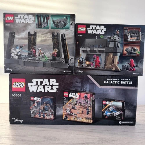 MEOW Star Wars 5-Set Bundle: 75385, 75386 + Walmart Exclusive 66804 Gift Set NEW