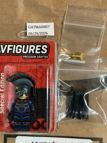 Brand New AVFigures Agamemnon Custom Minifigure Set Limited Dark Blue Edition