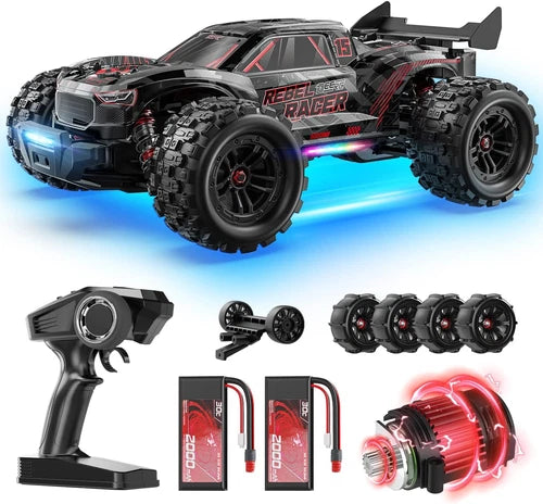DEERC 1/14 Brushless RC Car 46+MPH 4WD All Terrain High Speed Off-Road Truck