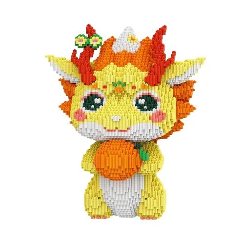 Animal Orange Dragon Micro Building Blocks Set（13500PCS 40cm High Series） Gif...