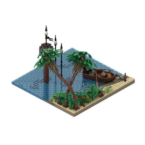ZITIANYOUBUILD Beach with Pillory 743+ Pieces Model Building Toys Set MOC Build