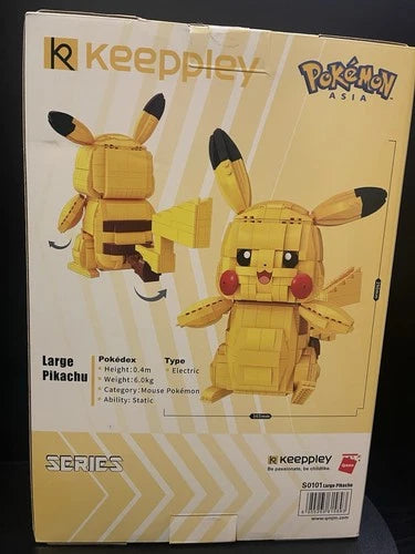 Keeppley Pokémon Building Blocks Pikachu (911 Pc) New in Sealed Box