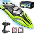 DEERC 14 Inch High Speed RC Boat 20+ MPH Auto Self Righting 2 Batteries