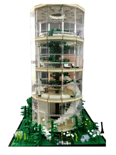 Hengtai Forest Villa Transparent Tree House Replica Glass Lighted Bldg Block Set