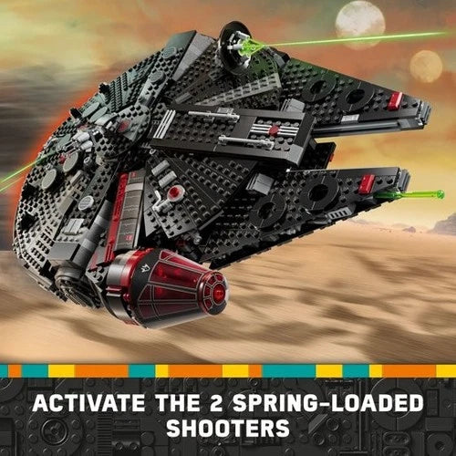 Star Wars The Dark Falcon Building Set, Star Wars Toy with 8 Minifigures, 75389