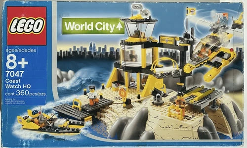 Lego Town World City 7047 Coast Watch HQ Police Rescue Rare